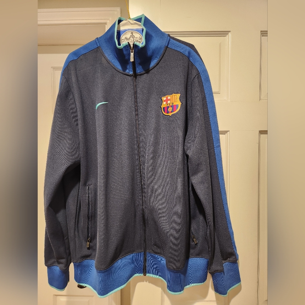 Authentic FC Barsalona Nike Blue Track Jacket
